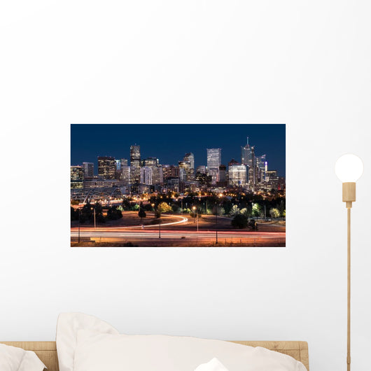 Denver Night Skyline Wall Decal