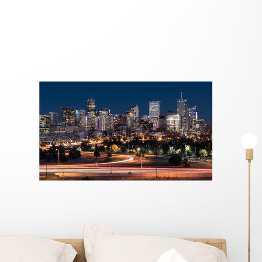 Denver Night Skyline Wall Decal