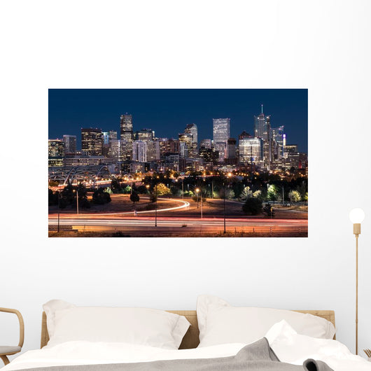 Denver Night Skyline Wall Decal