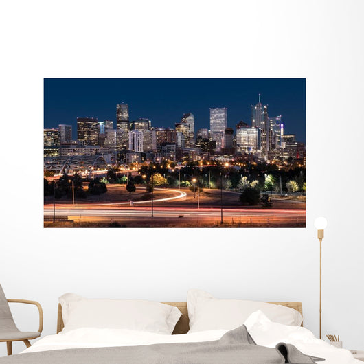 Denver Night Skyline Wall Decal