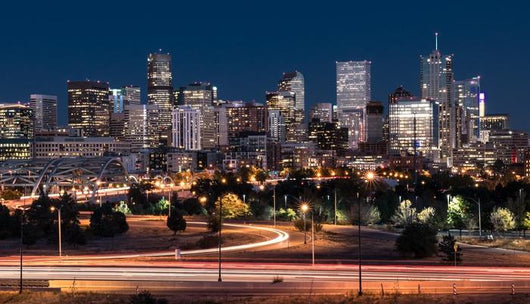 Denver Night Skyline Wall Decal