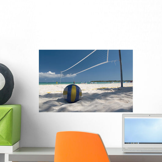 mexico on beach net ball Wall Mural