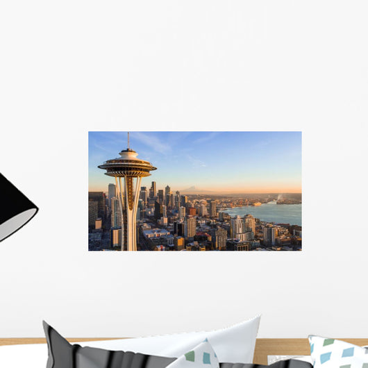 Seattle Skyline Sunset Wall Decal