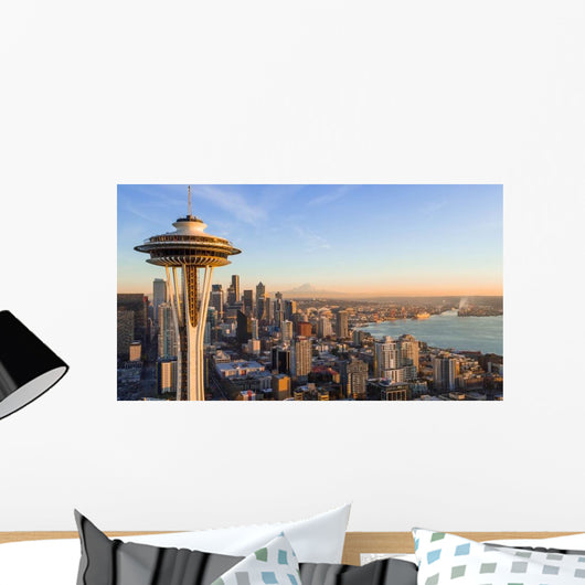 Seattle Skyline Sunset Wall Decal