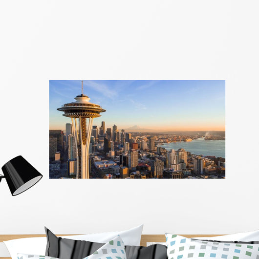 Seattle Skyline Sunset Wall Decal