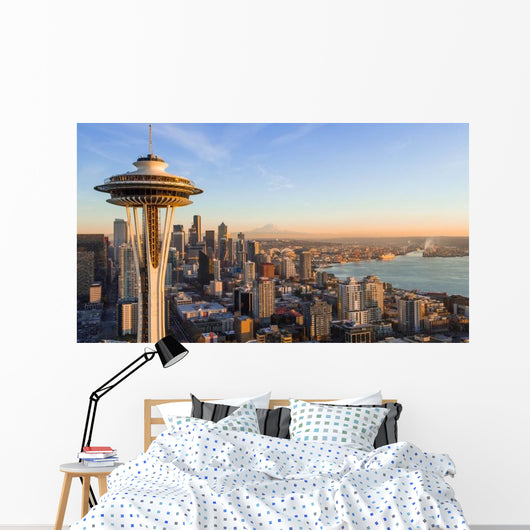 Seattle Skyline Sunset Wall Decal