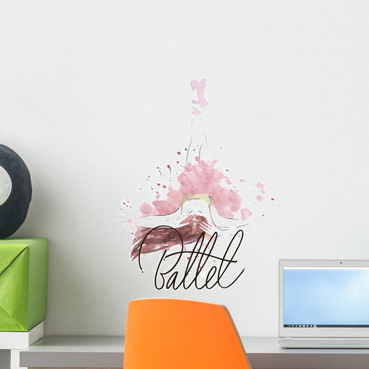 Watercolor Ballerina Ballet Dancer Wall Decal