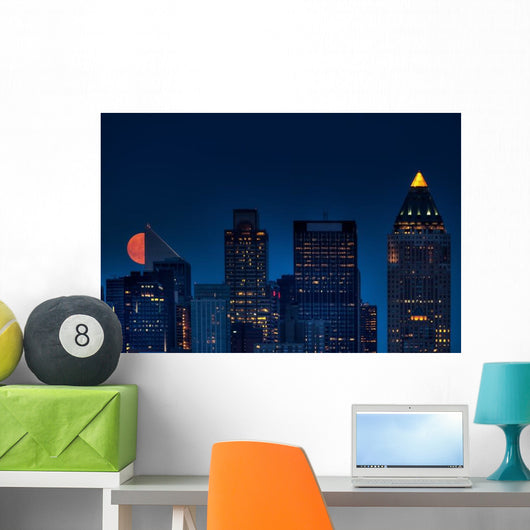 NYC Moonrise Wall Decal