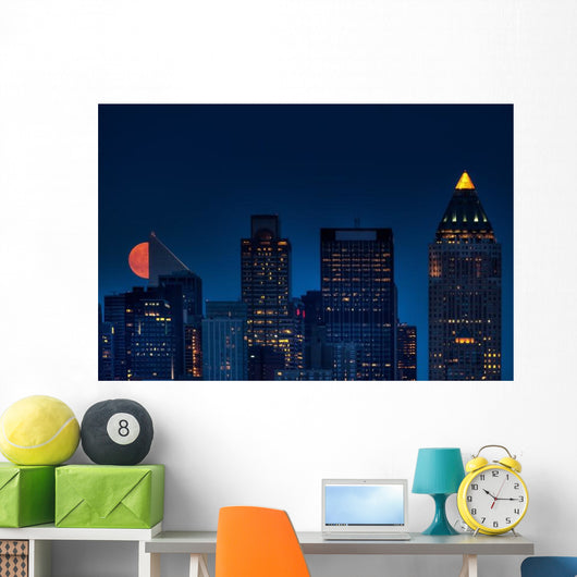 NYC Moonrise Wall Decal