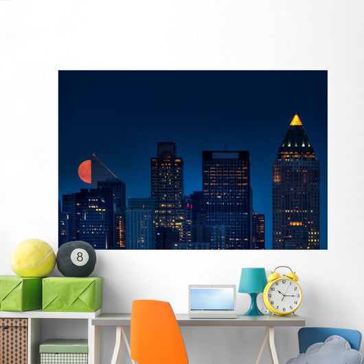 NYC Moonrise Wall Decal