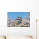 Cherry blossoms at Himeji castle Wall Mural