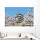 Cherry blossoms at Himeji castle Wall Mural