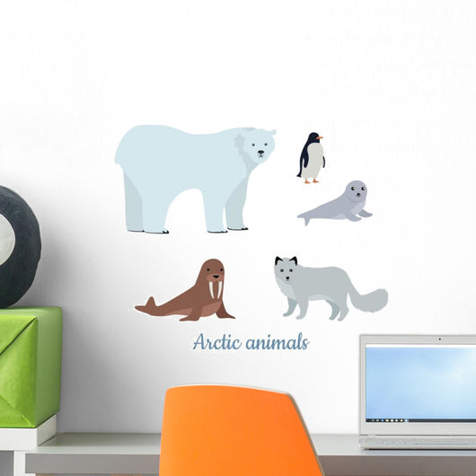 Set Arctic Animals Wall Decal Sticker Set