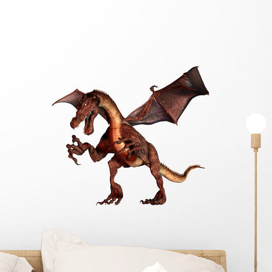 Fierce Red Dragon Wall Decal