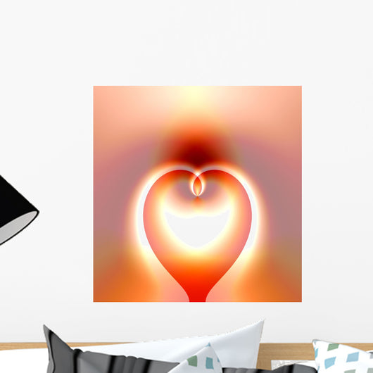 Glowing Heart Wall Decal