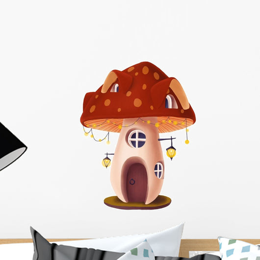 Mushroom House Wall Decal
