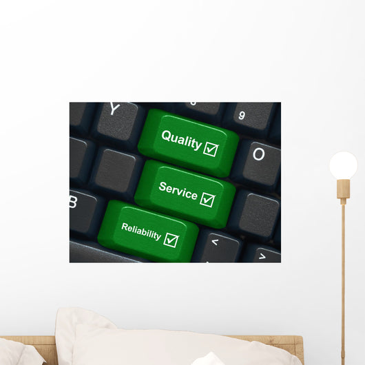 Quality Service Reliability Keys Wall Decal