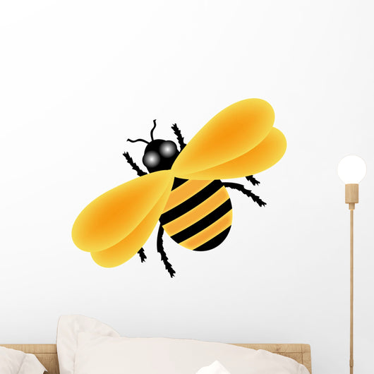 Yellow Bumble Bee Wall Decal