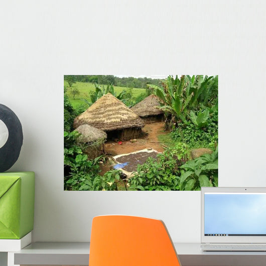 Thatched Hut Ethiopia Wall Decal Design 4