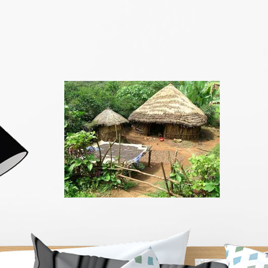 Thatched Hut Ethiopia Wall Decal Design 3