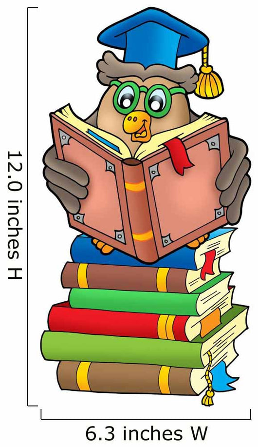 Reading Owl Teacher Books Wall Decal