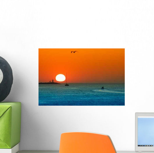 Sunset Harbor Wall Decal Design 4