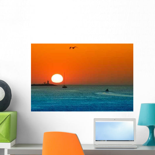 Sunset Harbor Wall Decal Design 4