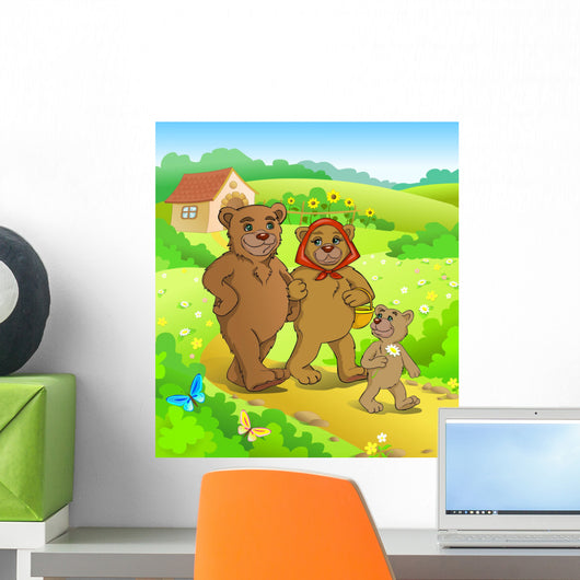 Fairy Tale Three Bears Wall Decal