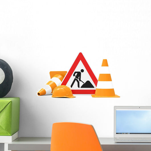 Cones under Construction Wall Decal
