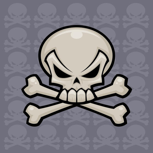 Skull and Crossbones Wall Decal