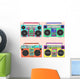 80s Boomboxes Wall Decal