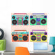 80s Boomboxes Wall Decal