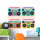 80s Boomboxes Wall Decal