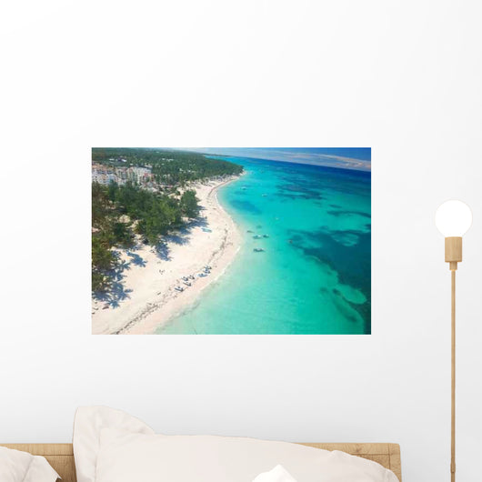 Caribbean Beach Aerial Wall Decal