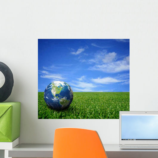Landscape with Globe Wall Decal