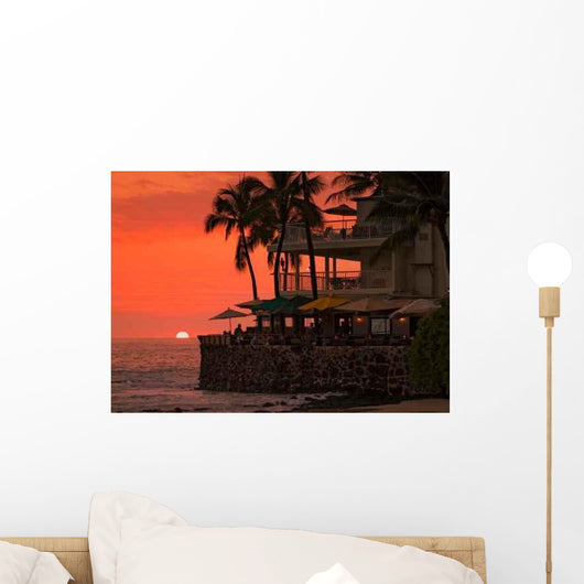 Sunset Beach Wall Decal Design 1