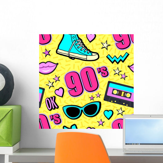 Vector Neon Pop 80s Wall Decal Design 2