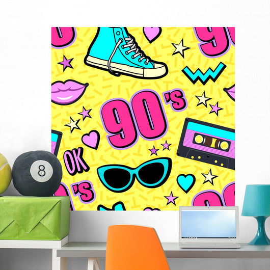 Vector Neon Pop 80s Wall Decal Design 2
