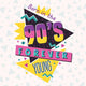90's Style Label Vector Wall Decal Design 5