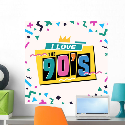 90's Style Label Vector Wall Decal Design 4