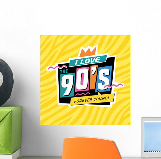 90's Style Label Vector Wall Decal Design 3