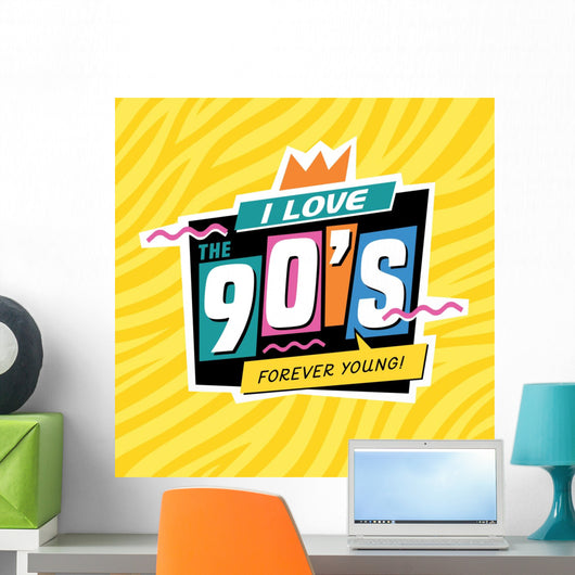 90's Style Label Vector Wall Decal Design 3
