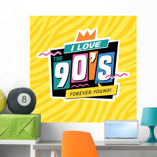 90's Style Label Vector Wall Decal Design 3