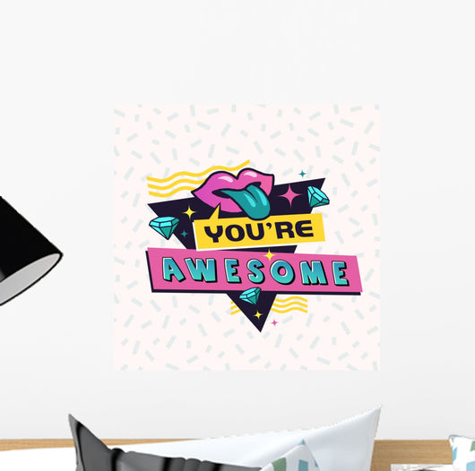 90's Style Label Vector Wall Decal Design 2