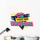 90's Style Label Vector Wall Decal Design 2