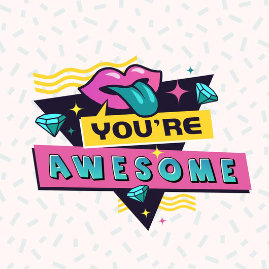 90's Style Label Vector Wall Decal Design 2