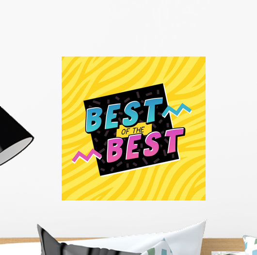 90's Style Label Vector Wall Decal Design 1