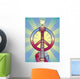 Woodstock Peace Sign Guitar Wall Decal