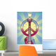 Woodstock Peace Sign Guitar Wall Decal
