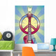 Woodstock Peace Sign Guitar Wall Decal